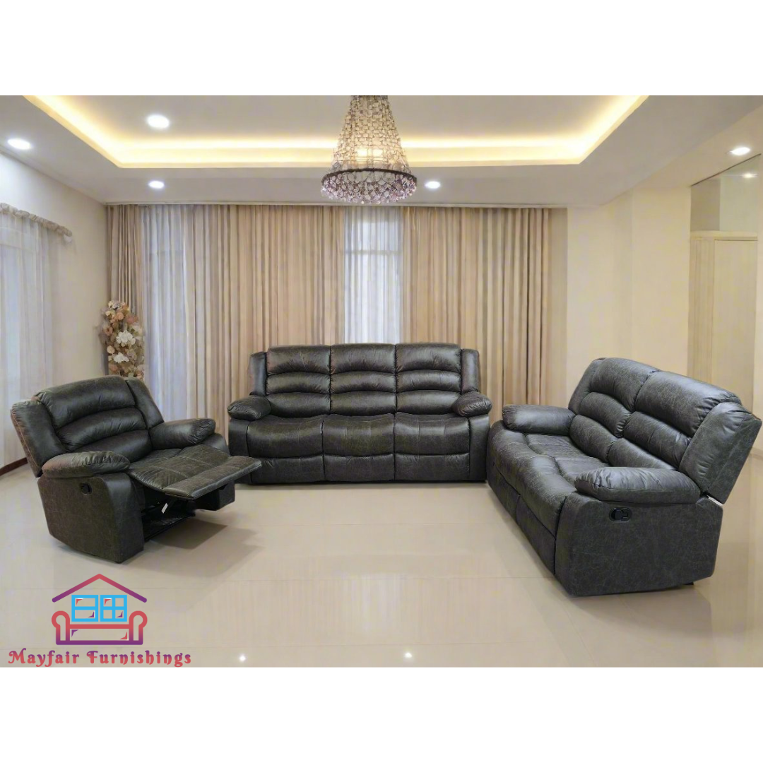 Mayfair soft-touch reclining sofa set 3+2+1