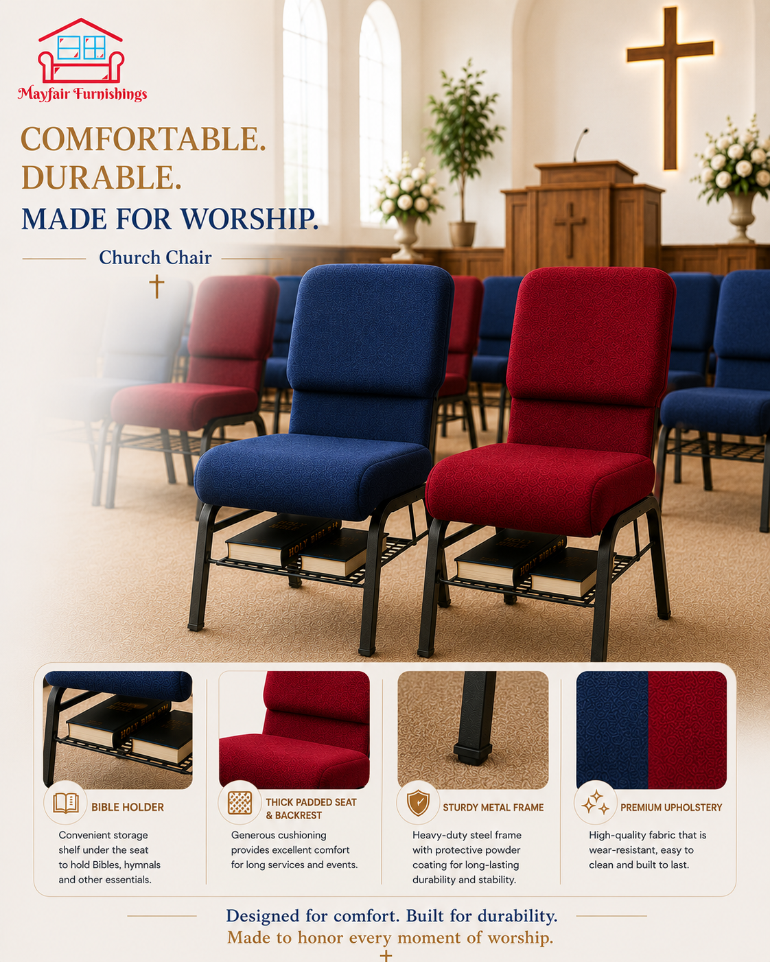 Church Chair With Bibble Holder - Legend Appliances