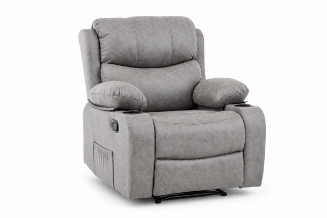 MAYFAIR SINGLE RECLINER 152 POLYSTER (TECHNOLOGICAL FABRIC) WITH CUP HOLDER - Legend Appliances
