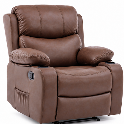 MAYFAIR SINGLE RECLINER 152 POLYSTER (TECHNOLOGICAL FABRIC) WITH CUP HOLDER